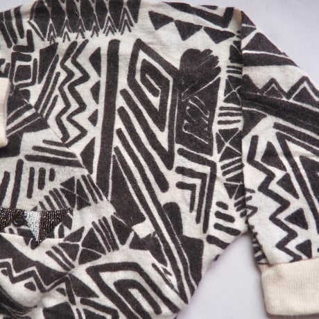 "biagetti" abstract embroidered sweater