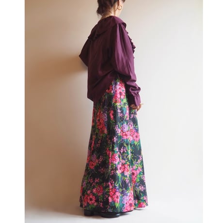 "NEW YORK studio" oversized ruffle silk blouse