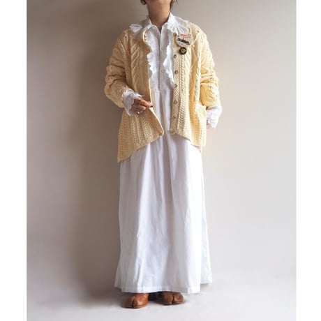 vintage cotton cable design cardigan