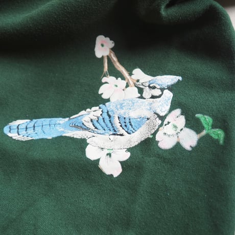 90s floral bird print sweatshirt
