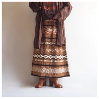 70s "Gregg Draddy" embroidered woven maxi skirt