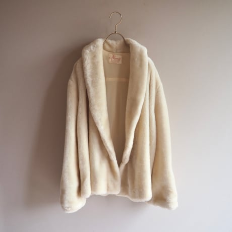 60's "Rhapsody OF CALIFORNIA by Glazier" faux fur jacket