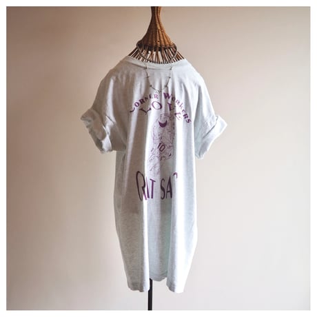 90s "Fruit Of The Loom" print tee (LGY×PU)