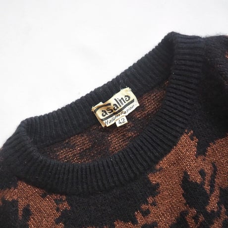 "Casalina" abstract metallic sweater
