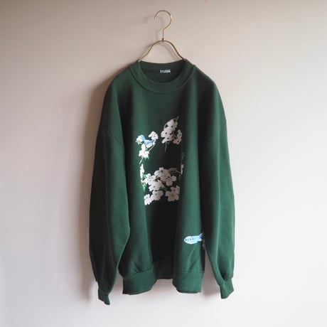 90s floral bird print sweatshirt