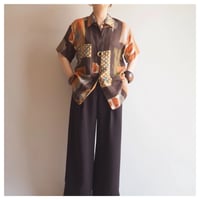 "St Bernard" abstract print s/s blouse