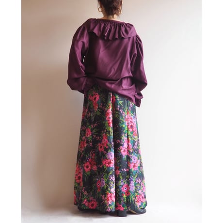 "NEW YORK studio" oversized ruffle silk blouse