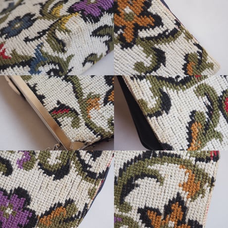 60s "L&M" convertible floral tapestry bag