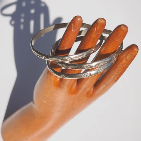vintage Mexican sterling silver stamp bangle