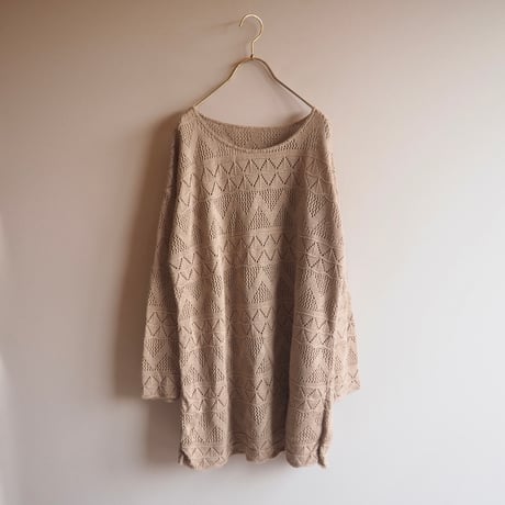 vintage oversized zig zag design sweater