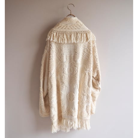 vintage special fringe chenille coat