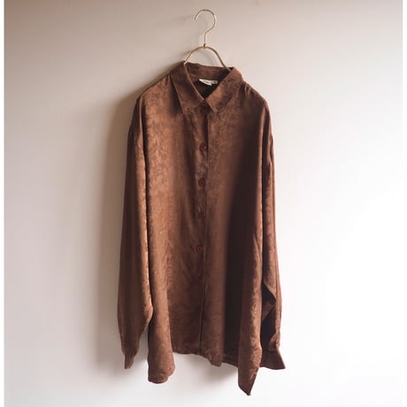 vintage silk 100% oversized floral blouse