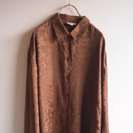 vintage silk 100% oversized floral blouse