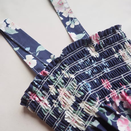 70〜80s floral strap midi dress