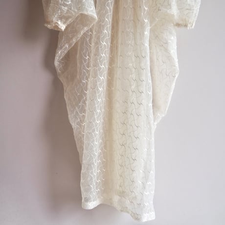vintage abstract sheer design dress