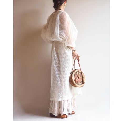 vintage abstract sheer design dress