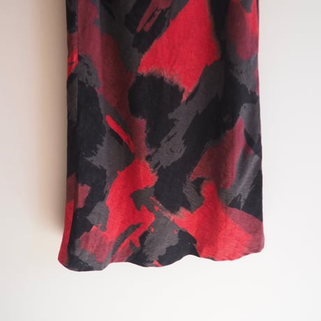 "inco" abstract flare maxi skirt