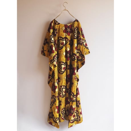 vintage african batik kaftan dress
