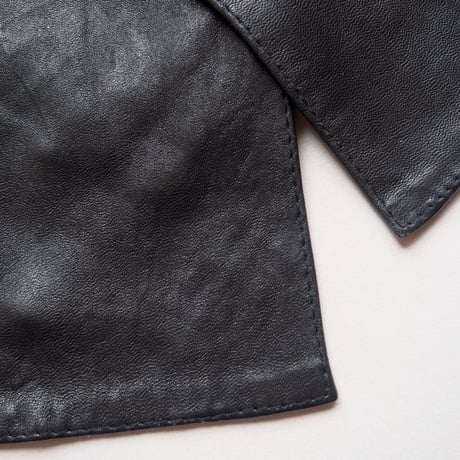 "PLEASE" leather wrap skirt