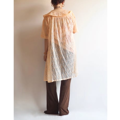 "Lyn's Lingerie"  lace sheer robe
