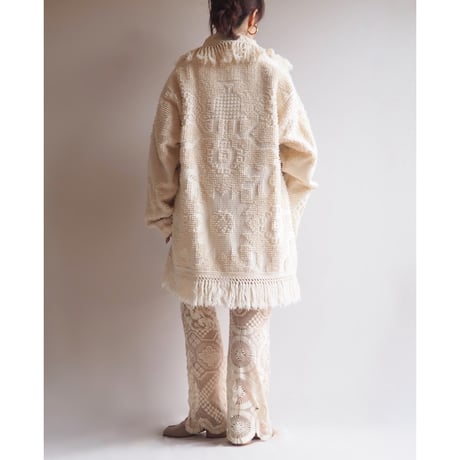 vintage special fringe chenille coat
