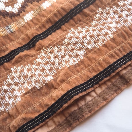 70s "Gregg Draddy" embroidered woven maxi skirt