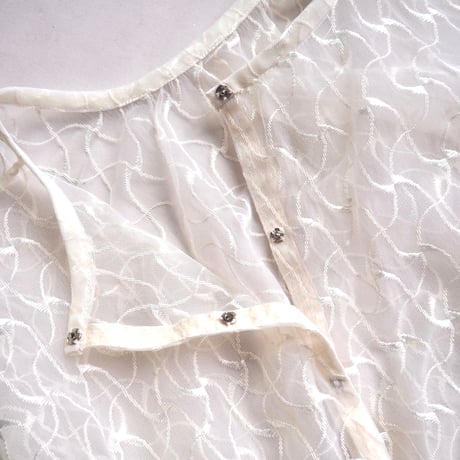 vintage abstract sheer design dress