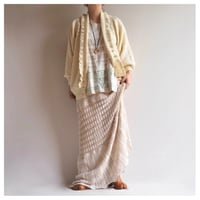 vintage balloon sleeve ruffle cardigan