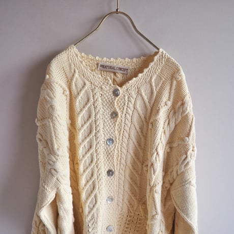 vintage cotton cable design cardigan