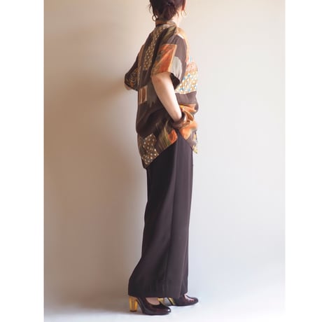 "St Bernard" abstract print s/s blouse