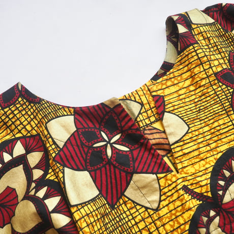 vintage african batik kaftan dress