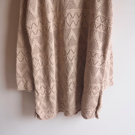 vintage oversized zig zag design sweater