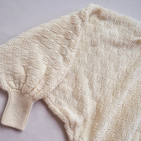 vintage balloon sleeve ruffle cardigan