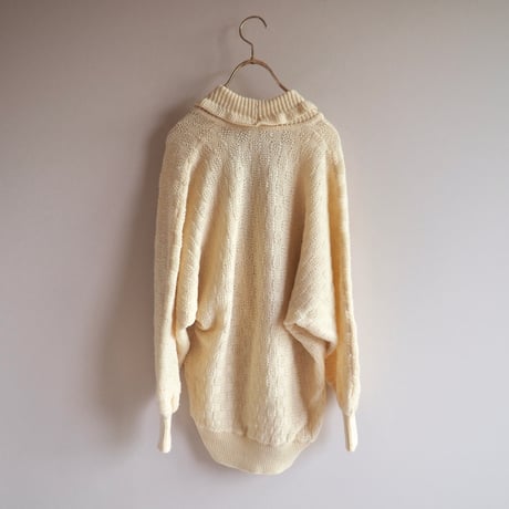 vintage balloon sleeve ruffle cardigan