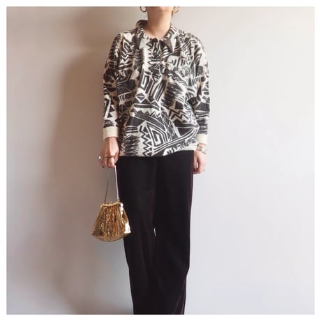 "biagetti" abstract embroidered sweater