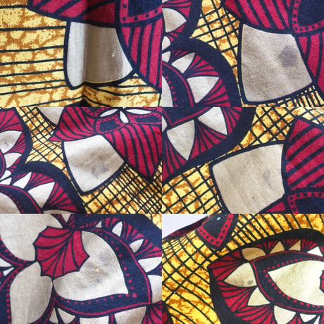 vintage african batik kaftan dress