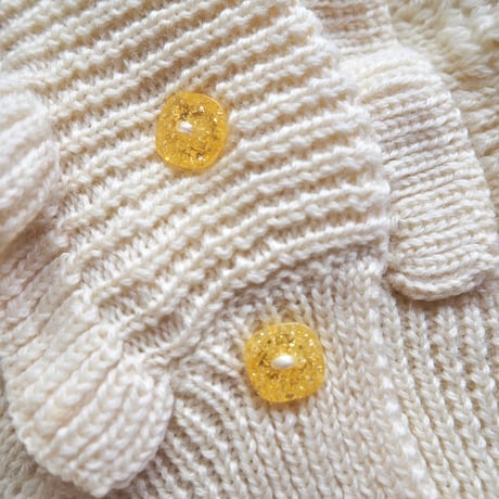vintage balloon sleeve ruffle cardigan