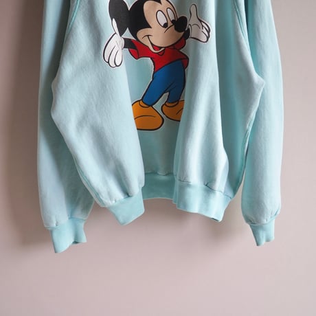 80〜90s mickey print fade sweatshirt