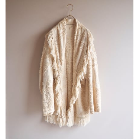 vintage special fringe chenille coat