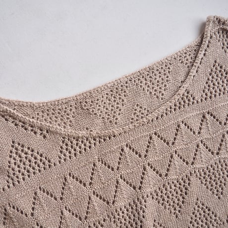 vintage oversized zig zag design sweater