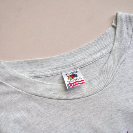 90s "Fruit Of The Loom" print tee (LGY×PU)