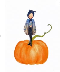アートポスターA4・かぼちゃとモス/  Tall Hat Tales・トールハットテールズ