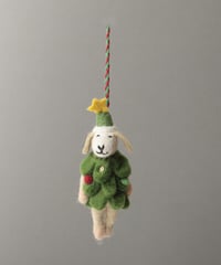 フェルトオーナメント　クリスマスひつじ