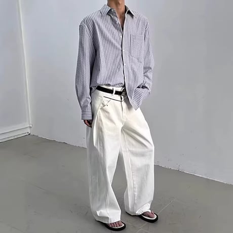 【本日発売】-ELIO- ストライプ・ルーズシャツ