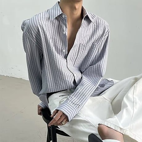 【本日発売】-ELIO- ストライプ・ルーズシャツ