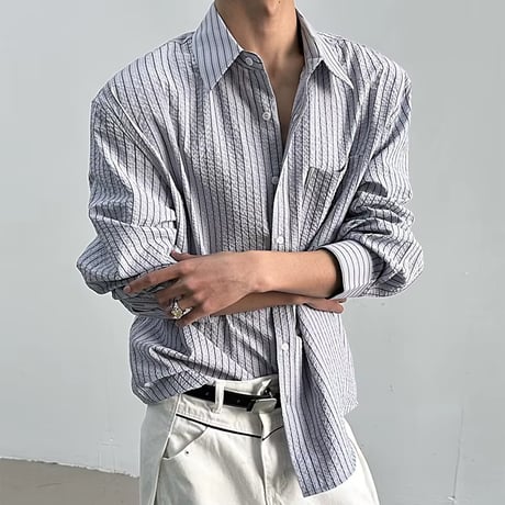 【本日発売】-ELIO- ストライプ・ルーズシャツ