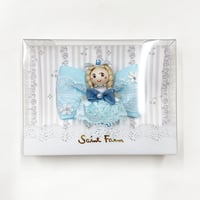 【WEB限定】ドールリボンクリップ　水色レースちゃん