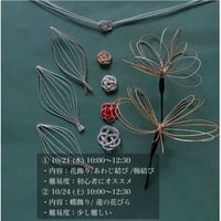 ［3］10/21(水) ＆ 10/24(土) 2レッスンセット①② 『 ［1］＋［2］の全内容が学べるお得な材料セット／レッスン費込 』 （花飾り・あわじ結び・梅結び・蝶飾り・蓮の花びら）