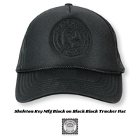 Skeleton Key Mfg Black on Black Black Trucker Hat