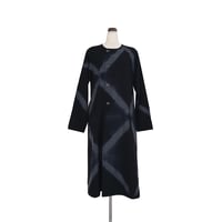 suzusan Wool Glen Check Wrap Coat